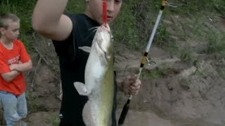 Catfishing Tips Channel Catfish from the bank with Secret 7 [upl. by Nohtanoj]