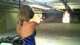 Sharilyn shooting her bersa 380 [upl. by Anahcar605]