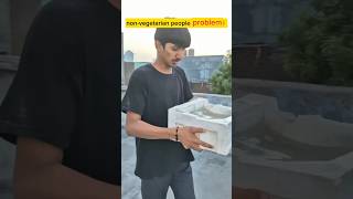 Nonvegetarian people problem 🔴😂🤣 shorts funnyvideo funny shortfeed [upl. by Hollis]