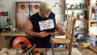 DIY  Small Rustic Chair  With Limited Tools [upl. by Legnaesoj940]