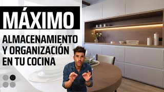 MAXIMO ALMACENAMIENTO Organiza tu Cocina Cómodamente Cocinas CJR [upl. by Nosrej]