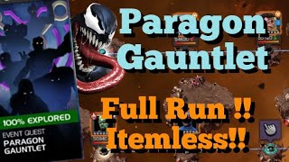 MCOC  Paragon Gauntlet  Full Run  Itemless  2x 7 Star Crystal Opening [upl. by Weihs]