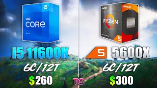 Core i5 11600K vs Ryzen 5 5600X  Test in 9 Games [upl. by Melda]