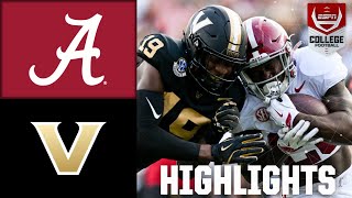 Alabama Crimson Tide vs Vanderbilt Commodores  Full Game Highlights  ESPN College Football [upl. by Ellivro]