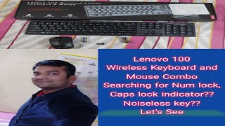 Unboxing and review of Lenovo 100 Wireless Keyboard and Mouse Combo Key features [upl. by Ahcatan]