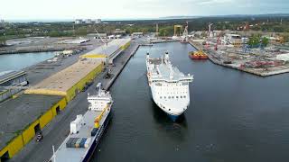 Finnfellow docking in Euro Terminal Swinoujscie  Finnlines  Świnoujście [upl. by Linzer]