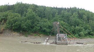 Catching Salmon Fish Wheel  Yukon River Alaska [upl. by Anbul]