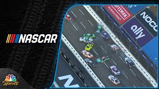 NASCAR Xfinity race at Martinsville turns into pileup brings out red flag  Motorsports on NBC [upl. by Aleen]