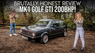 Brutally Honest Review 200BHP MK1 GOLF GTI NO REV LIMITER NO ABS NO PS [upl. by Htiaf]