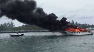 Boat Fire amp Explosions on 40 Foot Yacht [upl. by Teferi]