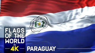 Paraguay  Bandera e Himno Nacional en 4K [upl. by Meridith]