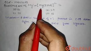 EANof mgis …… inMgEDTA  2  12  COORDINATION COMPOUNDS  CHEMISTRY  MHTCET PREVIOUS Y [upl. by Ayamat]