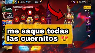 SACANDO LA RULETA DE TOKENS LUNA SANGRIENTA FREE FIREME SAQUE TODAS LAS CUERNITOS [upl. by Gignac86]