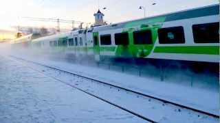 VR IC5 train passing by Kerava station at full speed [upl. by Taddeo]