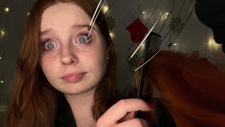 ASMR Girl Who Is Obsessed With You Plays With Your Hair In Class 💆🏼‍♀️ [upl. by Leicester]