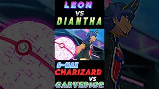 Leon Vs Diantha  Gmax Charizard Vs Mega Gardevoir  ATTITUDE STATUS  shortspokemonytshorts [upl. by Adaurd]