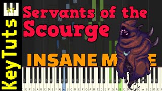 Servants of the Scourge Terraria Calamity Mod  Insane Mode Piano Tutorial Synthesia [upl. by Odnuges]