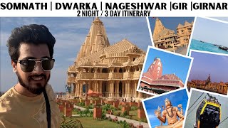 Somnath  Dwarka  Nageshwar  Gir National Park  Girnar Ropeway  2 Nights3 days Budget Itinerary [upl. by Lohner]