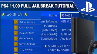 PS4 1100 Full Jailbreak Tutorial  How to Update Then Jailbreak amp Load GoldHEN [upl. by Ladnor]