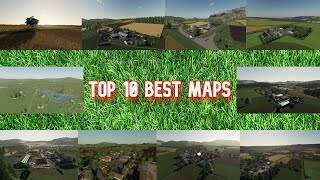 TOP 10 BEST MAPS  Farming Simulator 19 [upl. by Kerry]