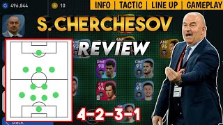 S CHERCHESOV 4231 MANAGER REVIEW  NEW RUSSIA NATIONAL TEAM MANAGER  PES 2021 MOBILE [upl. by Aikemit354]