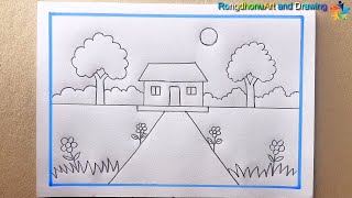 Koushole Drisso aka shikhun 🌳🏠 Learn to draw scenes with technique [upl. by Buckie]