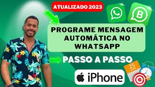 COMO PROGRAMAR O ENVIO DE MENSAGENS AUTOMÃTICAS NO WHATSAPP  âž¡ï¸SKEDIT IPHONE  ðŸ”µTA BOMBANDO [upl. by Strenta778]