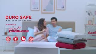 Say Hello To Duro Safe Antiviral Mattress Protector  Powered by HeiQ Viroblock Technology [upl. by Kelli399]