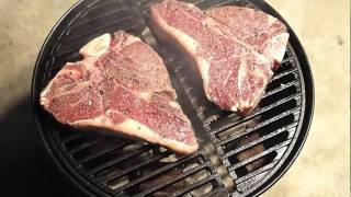 Porterhouse Steak On The Grill Review Of Craycorts Little Smokey Grate [upl. by Noiraa327]