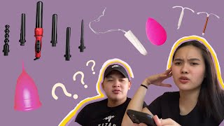 Quizzing my Boyfriend on Female Products  Philippines [upl. by Llenrahs]