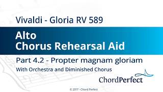 Vivaldis Gloria Part 42  Propter magnam gloriam  Alto Chorus Rehearsal Aid [upl. by Em]