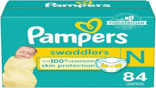 pampers swaddlers diapers newborn size 0 84 count ultra soft disposable baby diapers [upl. by Nnaael]