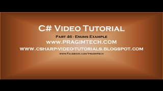 Part 46 C Tutorial Enums Example [upl. by Meehaf85]