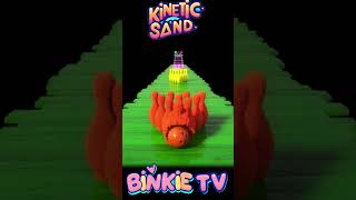 Jumping Bowling Ball vs Kinetic Sand Bowling Pins 😄🎳🌈 kineticsandplay [upl. by Hasan]