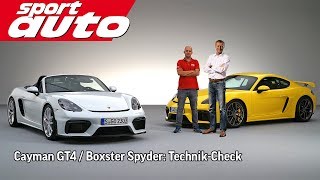 Preuninger erklärt Porsche Cayman GT4  Boxster Spyder  sport auto [upl. by Lefkowitz17]