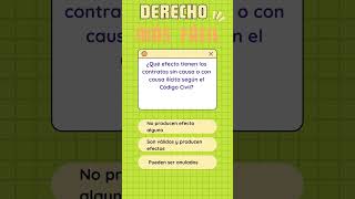 Causa ilícita short 5 Derecho onlinequiz derecho quiz examenes test onlinetest quiztest [upl. by Rekab]