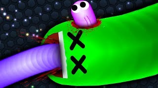 Slitherio Best Hacker Snake vs Troll Snake Epic Slitherio Gameplay [upl. by Ajit]