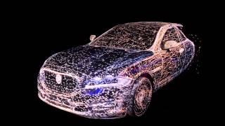 3D Mapping on a transparent Jaguar car Full HD [upl. by Paulina353]