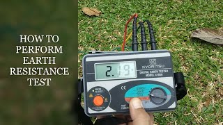 HOW TO PREFORM EARTH RESISTANCE TEST [upl. by Irami717]