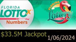 Florida Lotto Winning Numbers 6 January 2024 Today FL Lotto Drawing Result Saturday 1062024 [upl. by Adaran410]