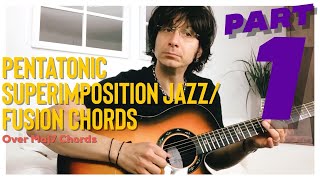 Pentatonic Superimposition  Guitar Lesson Part 1  Over Maj7 Chords  Jazz  Jazz Fusion Concepts [upl. by Aisanat917]