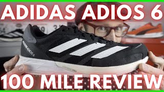 ADIDAS ADIZERO ADIOS 6 REVIEW AT 100 MILES  160KM  The BEST running shoe of 2021 so far  EDDBUD [upl. by Salinas]