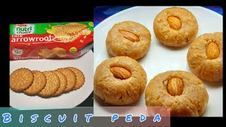 Biscuit peda recipeEasy Sweet recipeBiscuit recipesEasy recipesArrowroot biscuit peda [upl. by Nifares]