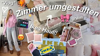 VLOG Zimmer umgestalten🎀IKEA HAUL grwm [upl. by Ahsercel]