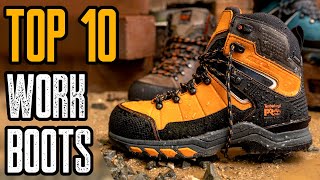 Top 10 Most Comfortable Work Boots for Men 2021 [upl. by Dnalkrik]