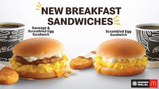 McDonald’s New Sausage amp Scrambled Egg Sandwich [upl. by Yniatirb]