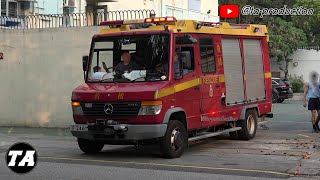 粉嶺消防局去細搶救車 F246  Fanling Fire Station Light Rescue Unit turnout [upl. by Arlen859]