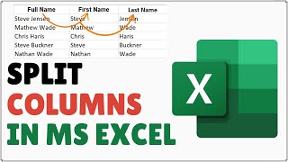 How to Split Columns in Excel  Separate Names in Excel [upl. by Adlar]