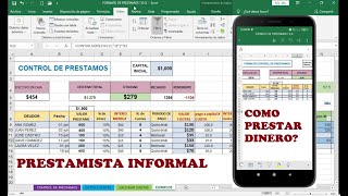 Como Prestar Dinero y ganar Intereses Prestamista Informal Control de Prestamos [upl. by Sibelle]