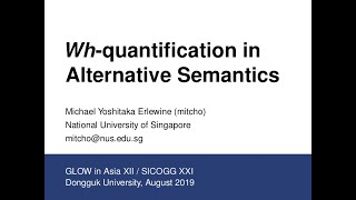 Whquantification in Alternative Semantics [upl. by Akihsan]